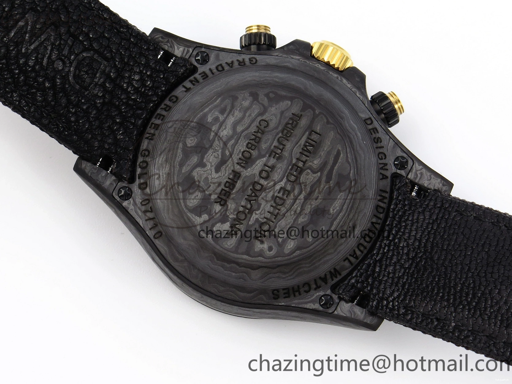 Carbon on YG Green DIWF Daytona A7750 Strap Nylon and Edition DIW Black Case Dial Bezel 0926